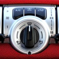 heating and air conditioning dials in a car