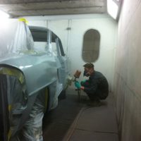 Auto restoration paint primer job