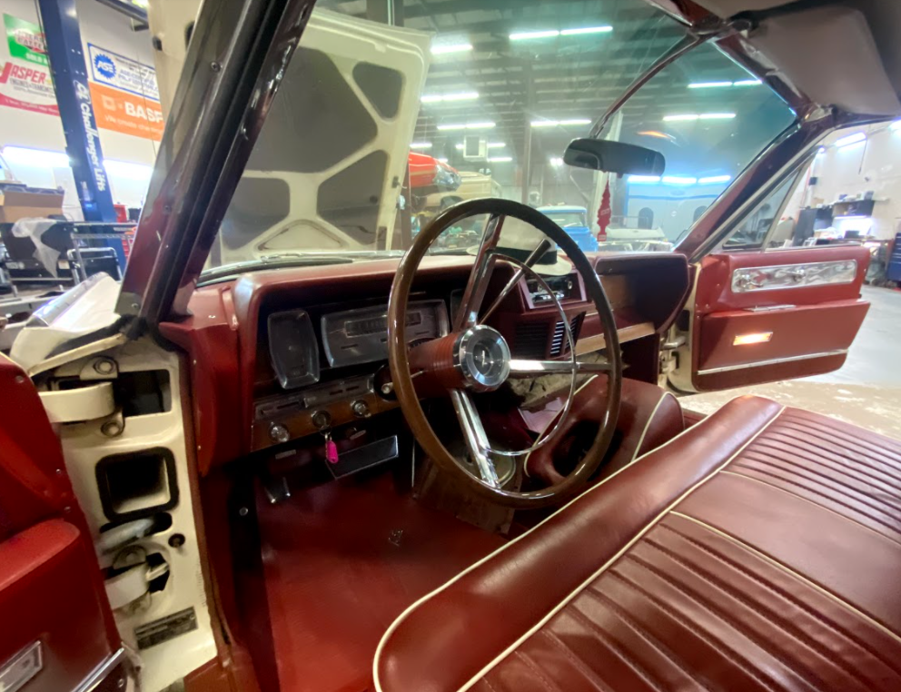 red leather interior