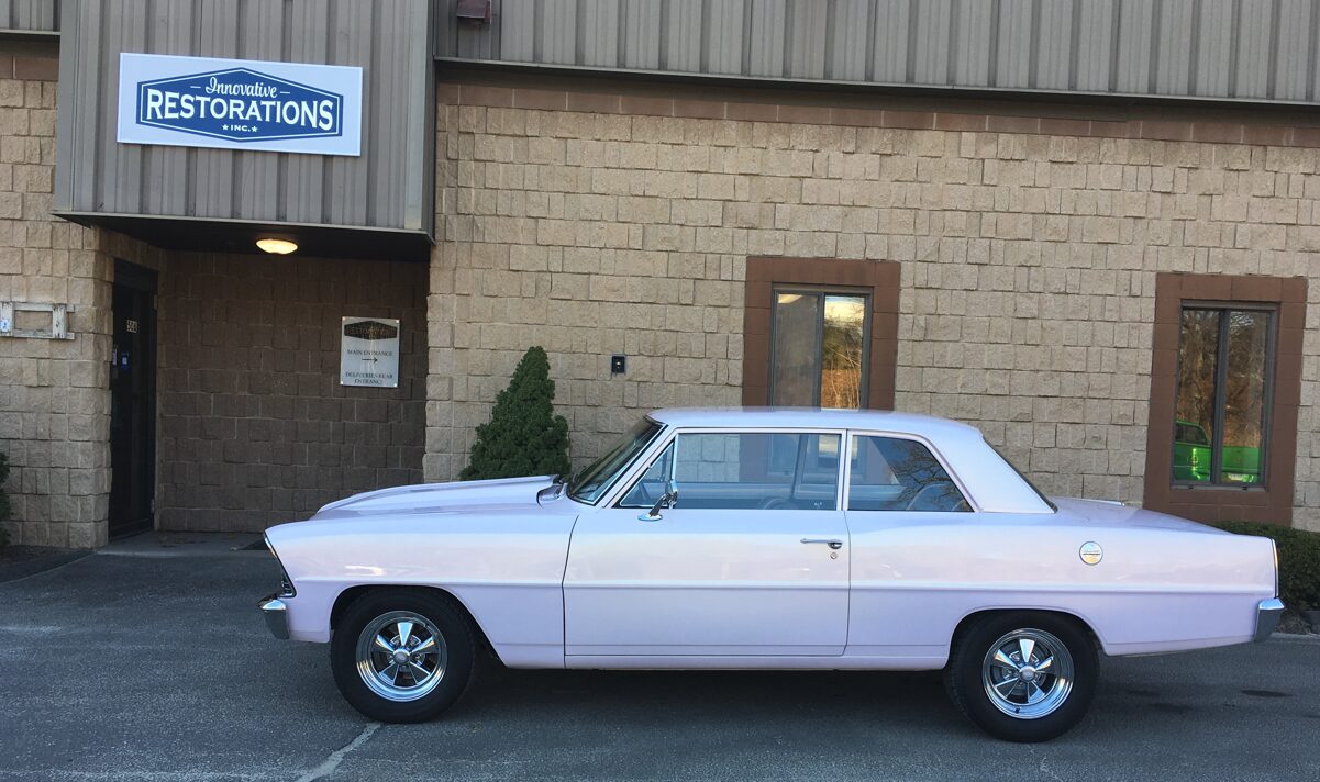 pink chevy nova