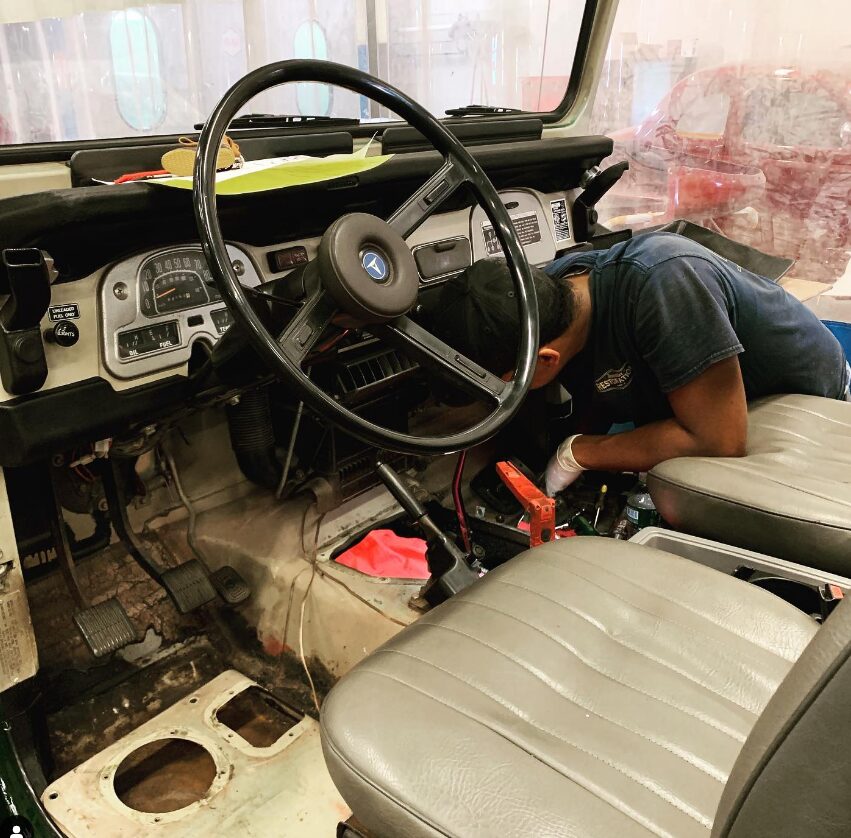 classic car interior